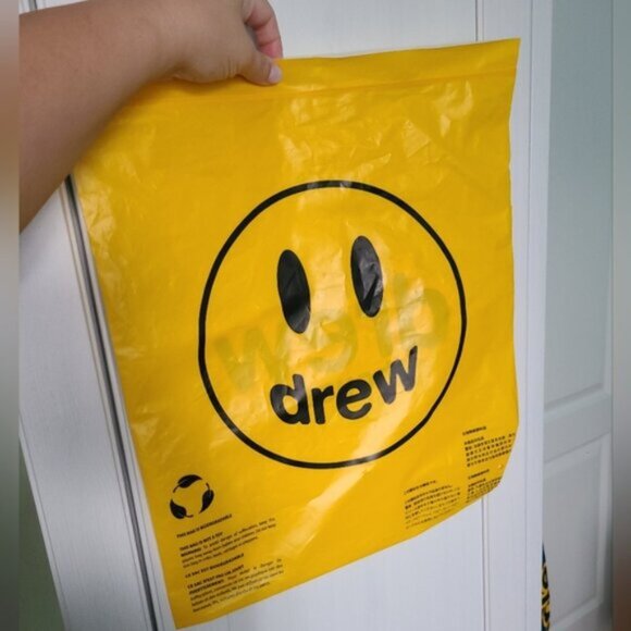 Leafs X Justin Bieber Drew House Blue Smiley Long Sleeved Mock Neck Shirt L - Picture 13 of 15